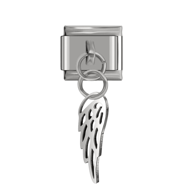 wing dangle Italian charm 9mm bracelet link