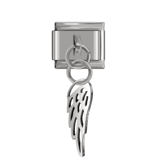 wing dangle Italian charm 9mm bracelet link