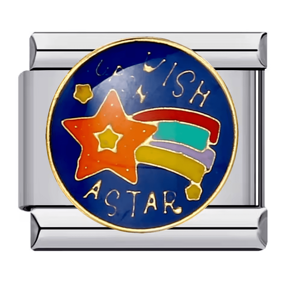 wishing star shooting star Italian charm 9mm bracelet charm