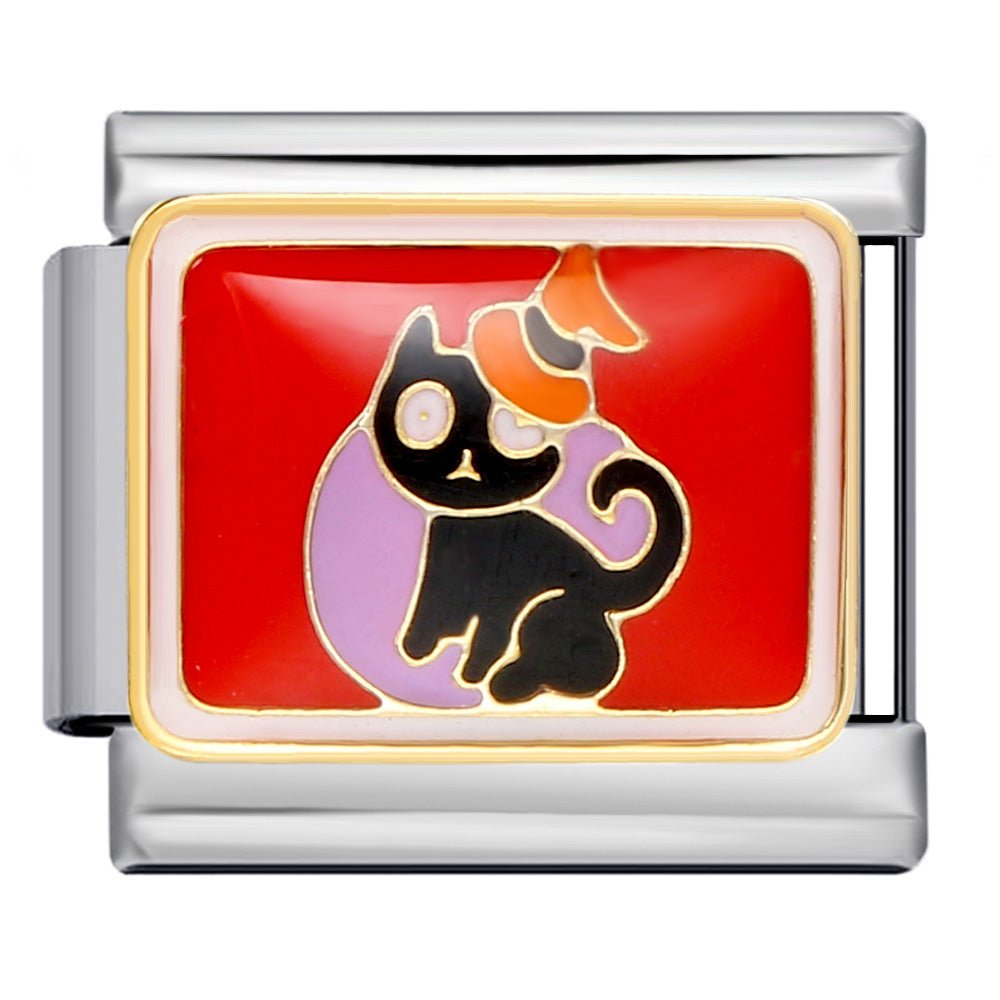 Witch Cat - – Italian Charm Bracelet by Charmette