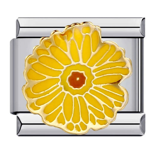 Yellow Chrysanthemum - – Italian Charm Bracelet by Charmette