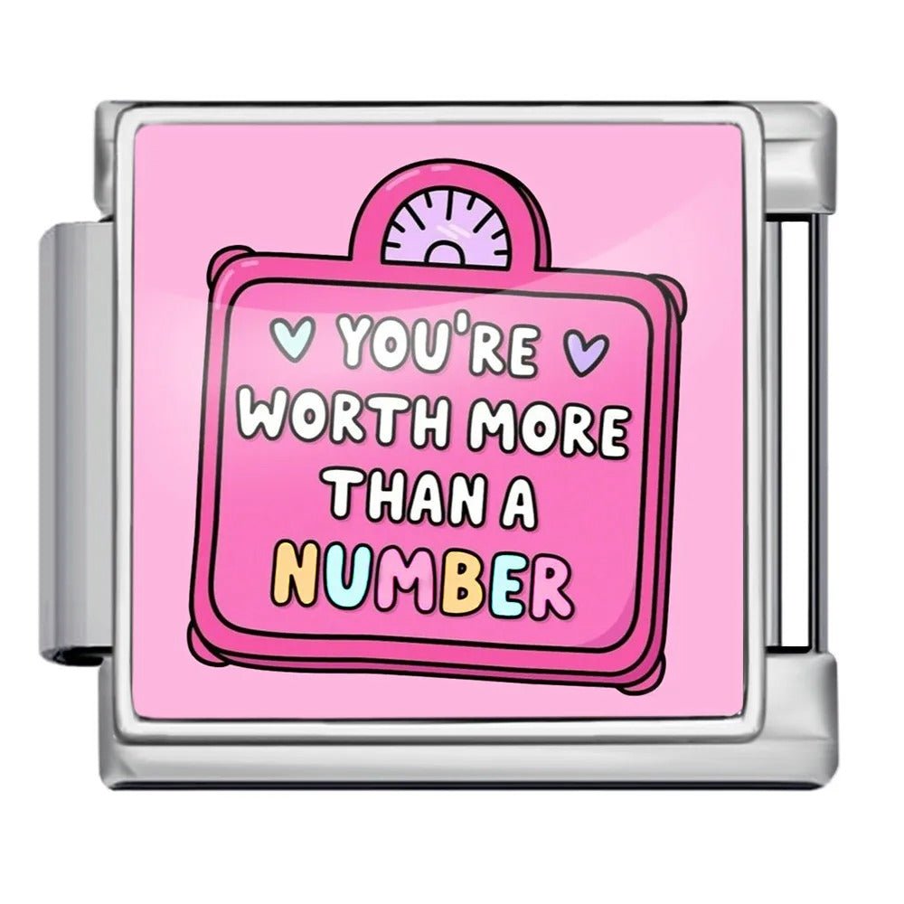 You're worth more than a number - – Italian Charm Bracelet by Charmette