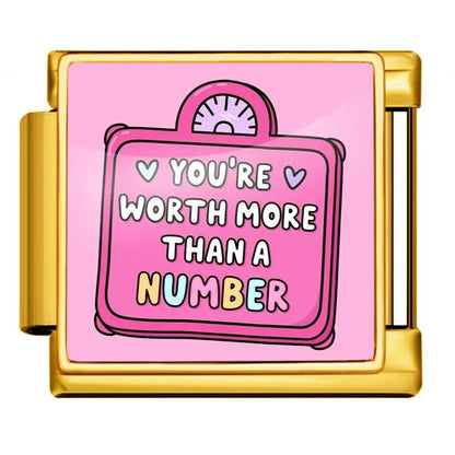 You're worth more than a number - – Italian Charm Bracelet by Charmette