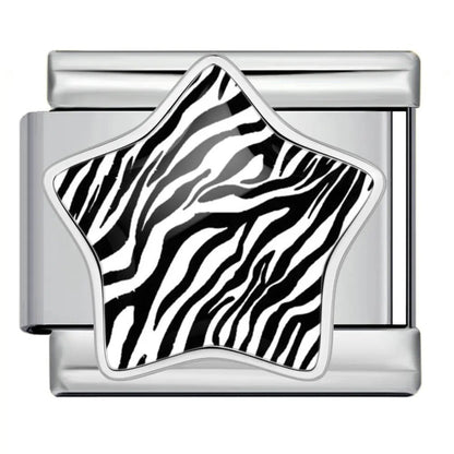 Zebra Print Star - – Italian Charm Bracelet by Charmette
