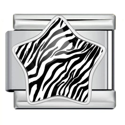 Zebra Print Star - – Italian Charm Bracelet by Charmette